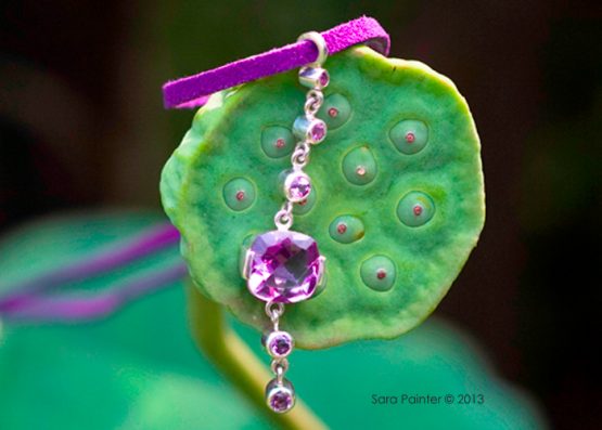 amethyst 6 stone pendant