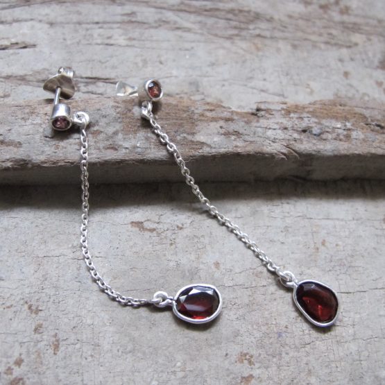 polki garnet earrings