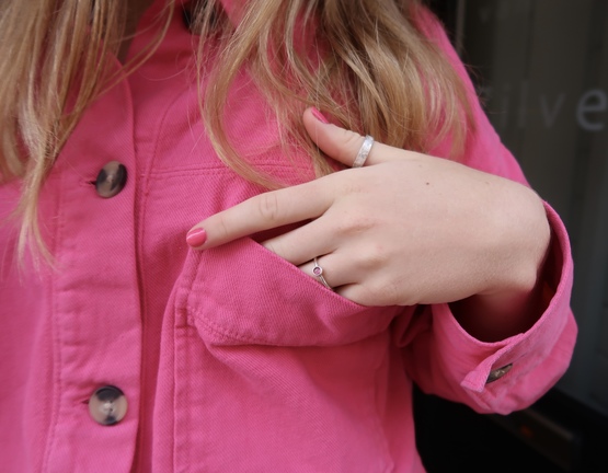 pink or green cabochon tourmaline ring - Image 3